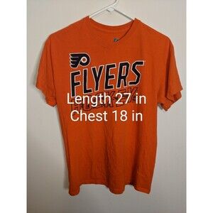 Philadelphia Flyers Hockey NHL T Shirt Men’s Medium M Orange Short Sleeves Tee